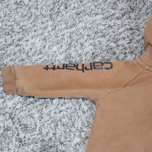 Carhartt Hooded Bodysuit One Piece Brown Baby Toddler Size 18M 18 Months H11912 - Picture 8 of 8